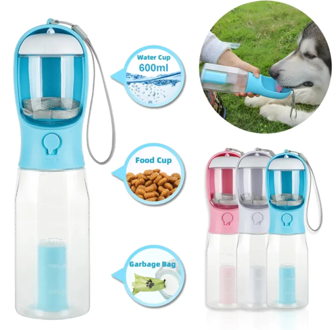 Pet Multi-Utility Hydration & Snack Bottle