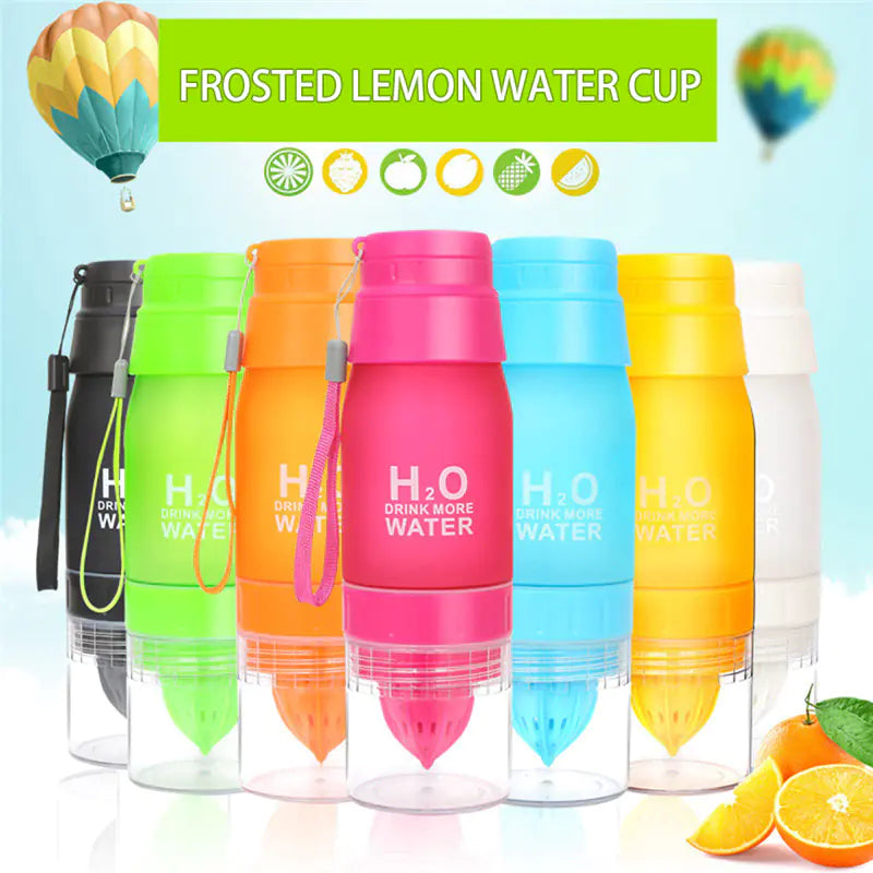 Portable Colorful Frosted Plastic Lemon Fruit Cup
